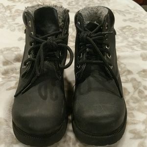 Waterproof Black Kids Boots
